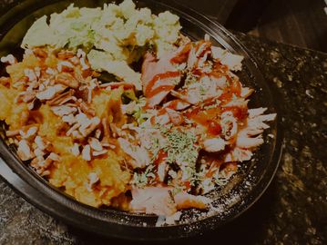 Slowly smoked lean chicken expertly seasoned with light bbq sauce  complemented by sweet potatoe and