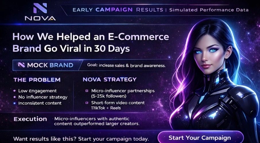 E-commerce brand goes viral in 30 days using micro-influencer strategy.