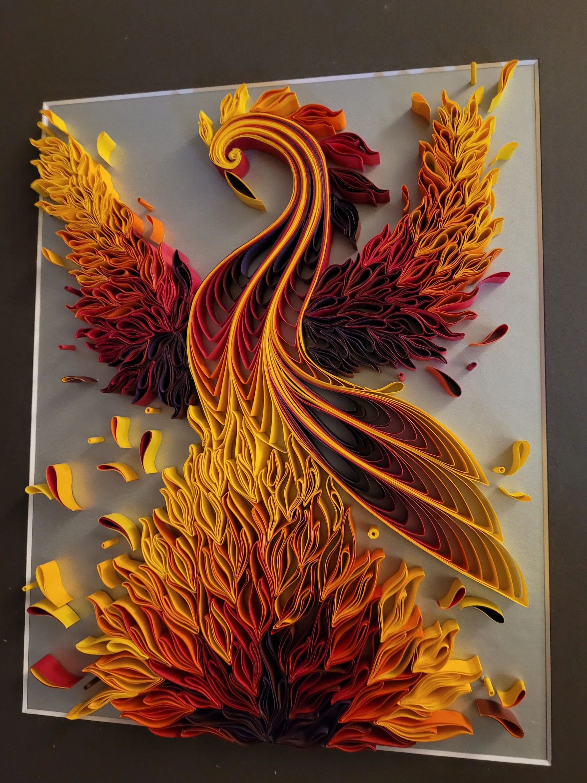 Rising from the Ashes: The Journey of Creating a Quilled Phoenix