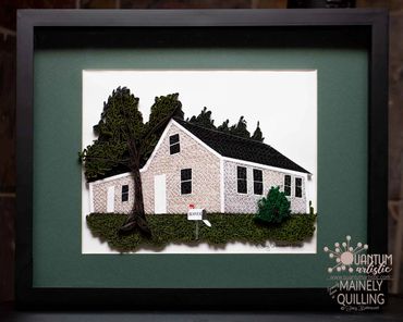 Paper Quilled Benner DeVoe Ancestral Home -Bristol, Maine