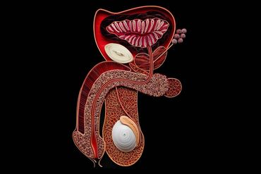 © 2017 Paper Quilled Male Reproductive Tract by Stacy Bettencourt of Quantum Artistic