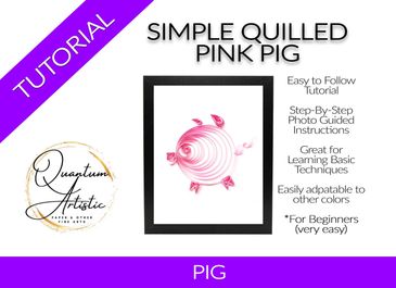 Simple Pink Quilled Pig Tutorial