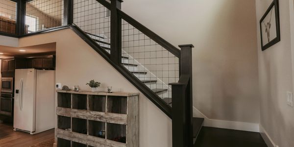Custom home loft stairs 