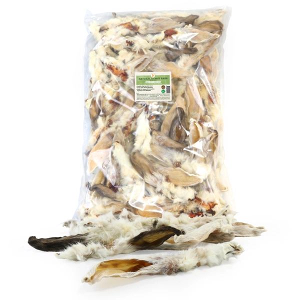 rabbit ears with fur 100g approximately 6-7 ears