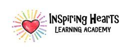 A colorful heart logo with the text 'Inspiring Hearts Learning Academy'.