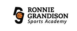Logo of Ronnie Grandison Sports Academy with a basketball icon.