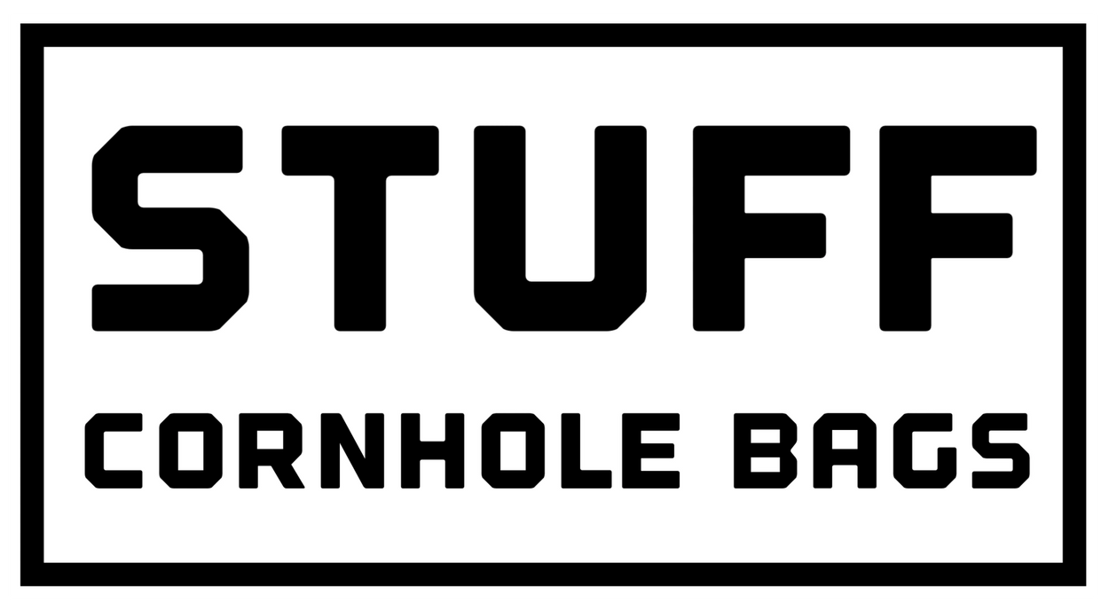 STUFF Logo, solid white background. Black Trim.