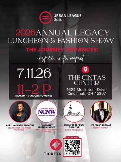 Invitation to Urban League Guild's 2026 Annual Legacy Luncheon &amp; Fashion Show in Cincinnati.