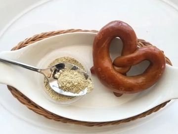 Junior Mann Size Bakers Mann Soft Pretzel with Shaker topping spoon