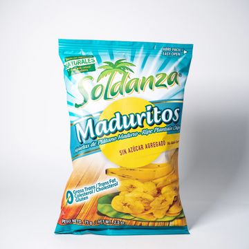 Soldanza ripe plantain chips with no added sugar 