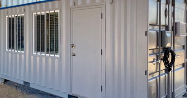 Shipping container modification door and windows 