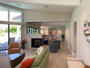 Palm Springs desert modern residence with open concept floor plan designed by R.L. Osborn Architect.