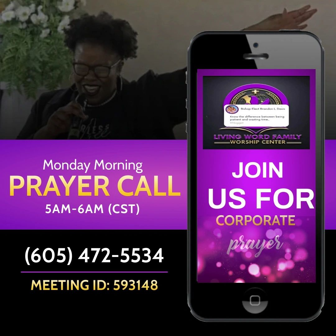 Prayer Call

Join prayer call at (605) 472-5534, code 593148#. Every Monday MORNING  | 5am cst 

