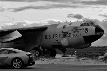 Ferrari Portofino. B52 Edwards AFB north gates. 