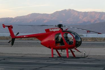 MD500D helicopter Borrego Springs Airport.