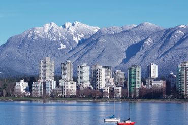 English Bay and the North Shore mountains of Vancouver. 