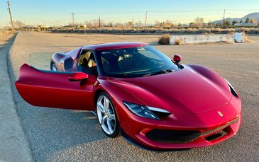 Ferrari 296 GTB outside Mojave Air and Space Port in California