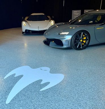 Koenigsegg Gemera and Koenigsegg Jesko show cars.