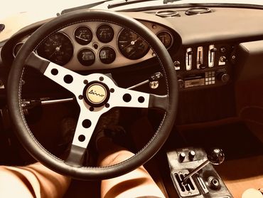 Sitting in a Ferrari 246 Dino. 