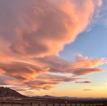 UFO cloud formation over Nellis AFB in Nevada.