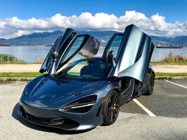 McLaren 720S Spider, West Vancouver in the background. 
