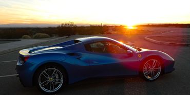 Ferrari 488 Spider. Sunset West Gate Edwards AFB California.