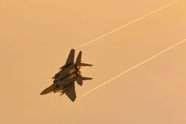 F15E Strike Eagle in full afterburner.