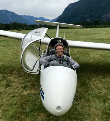 About to go for my first glider flight in Hope BC. 
