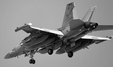 US Navy EA18-G Growler landing at Nellis during Red Flag 20-1. 