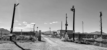 Back gate of Area 51 in Nevada. Photography is strictly prohibited. 