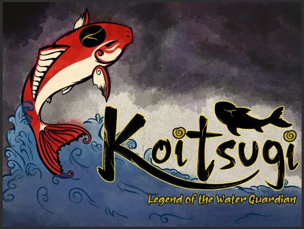 Koi jumping out of water. Title: Koitsugi Legend of the Water Guardian