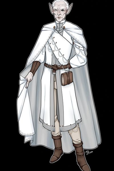 Euthilius, a high elf cleric warlock from the Dungeons and Dragons campaign Adventures in Alberon