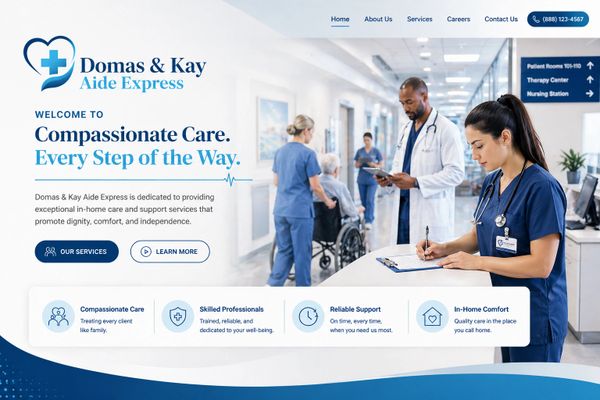 Healthcare professionals provide compassionate in-home care and support services.