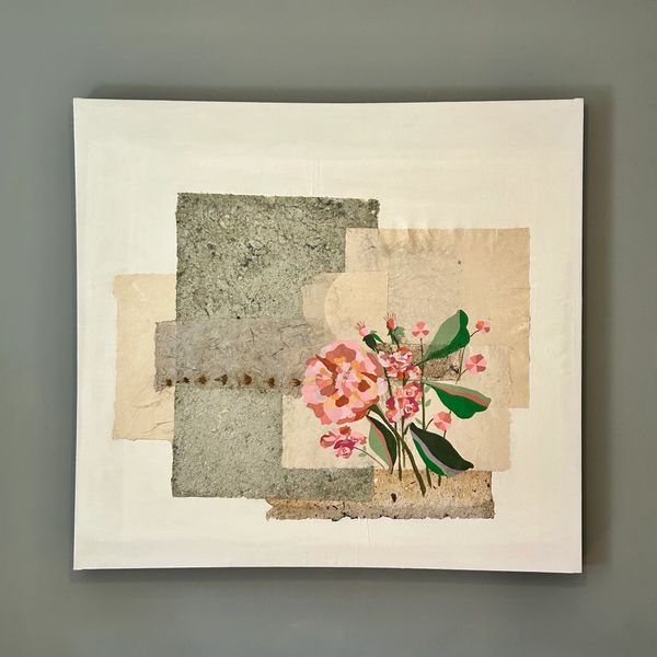 Bloom
Handmade Paper and Gouache on Linen
46" x 48"
2023
$1200