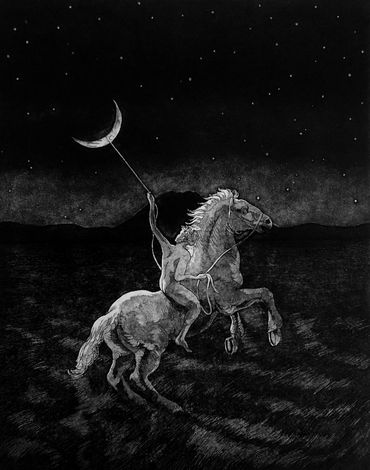 Grabado sobre metal 
Obra por Fernando Barba
Arte Mexicano 
Artista Chihuahuense
Sueños