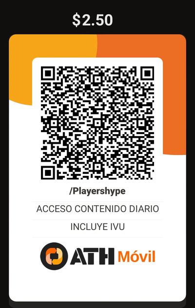 QR code for $2.50 daily content access via ATH Móvil.