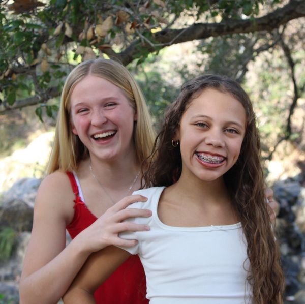 Laughing and enjoying the moment