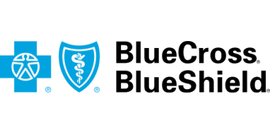 Blue Cross Blue Shield logo with medical symbols and text.