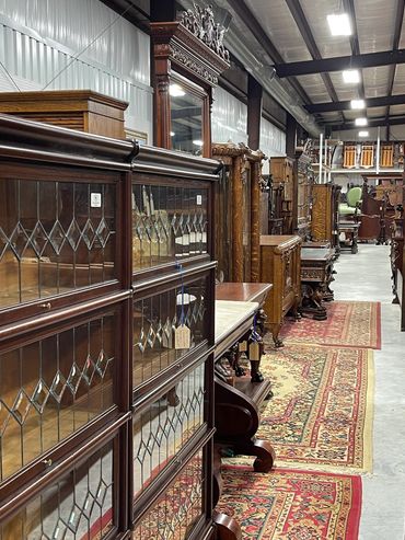 Leaded Glass Stacked Bookcases