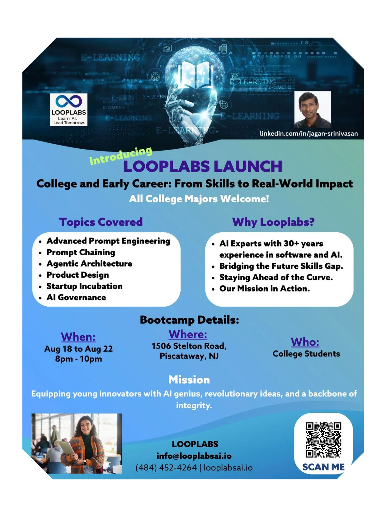 Looplabs launch bootcamp for college students on AI skills and real-world impact.