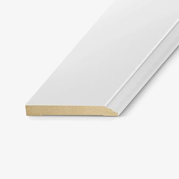 Coronado 5.25'' primed white baseboards from legit flooring.