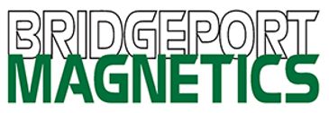 Logo showing 'Bridgeport Magnetics' with 'Bridgeport' outlined and 'Magnetics' in solid green.