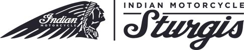 Logo featuring Indian Motorcycle and Sturgis text with a Native American head profile.