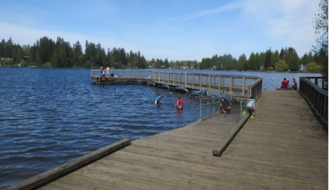 The pier at Martha lake, near everett and Mill Creek Washington