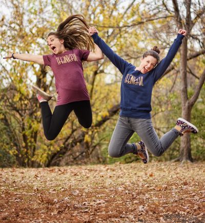 Thankful design on maroon short sleeve and navy fleece; custom designed and printed by Amber Lee