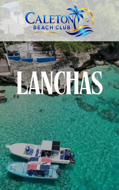 Lanchas en agua cristalina en Caleton Beach Club.
