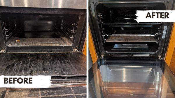 Before & After Oven Cleaning