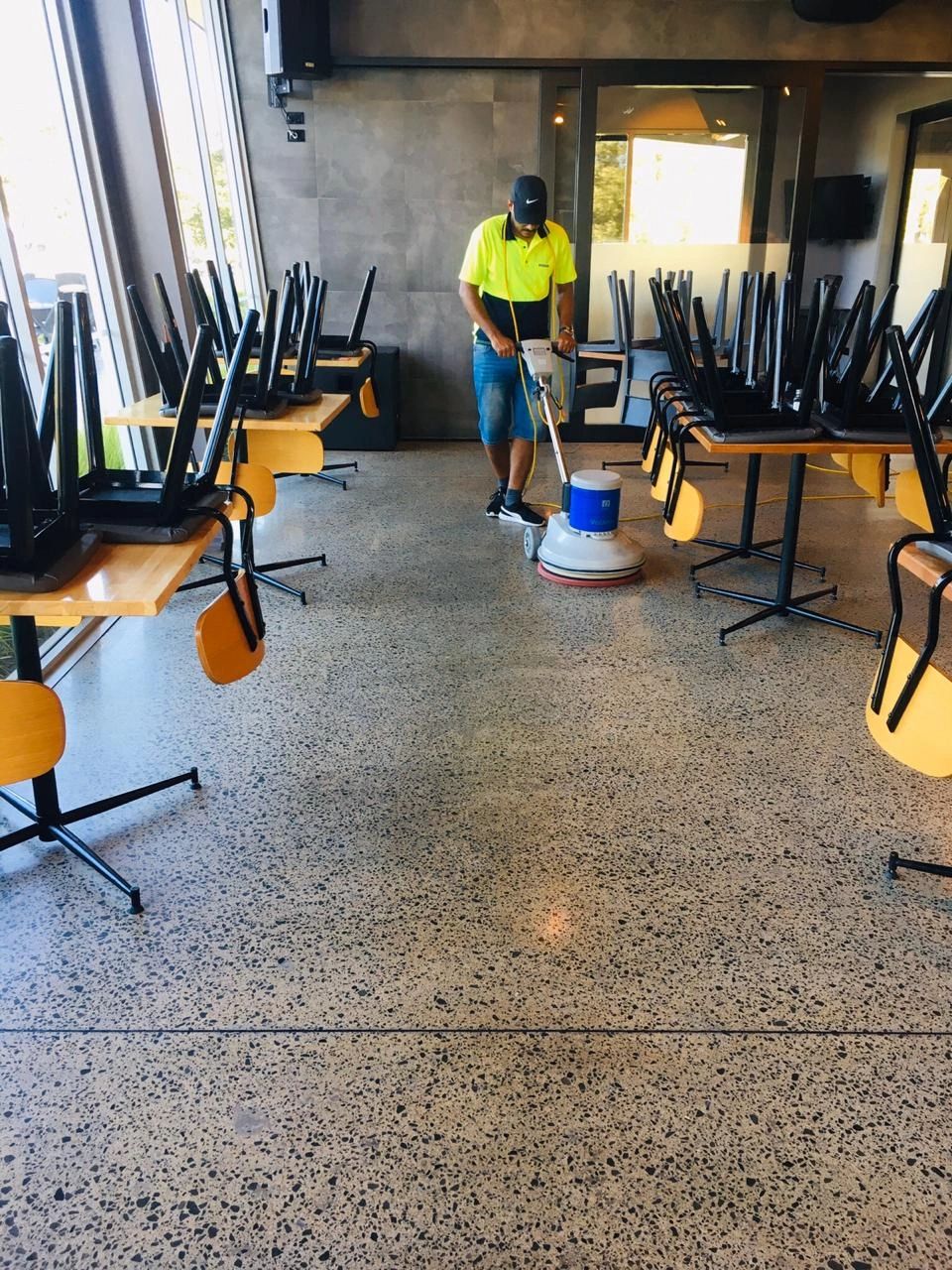Floor Scrubbing and Buffing 