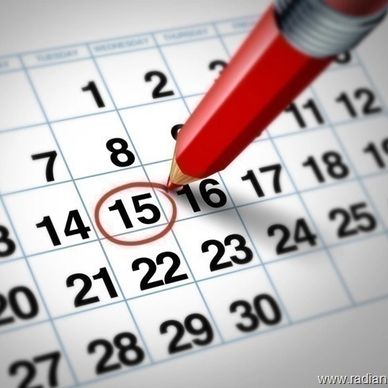 Calendar date circled with a red pen.