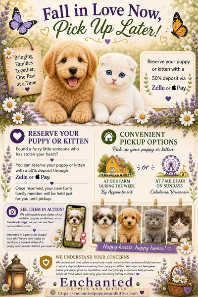 Adopt puppies or kittens with easy reservation and pickup options.